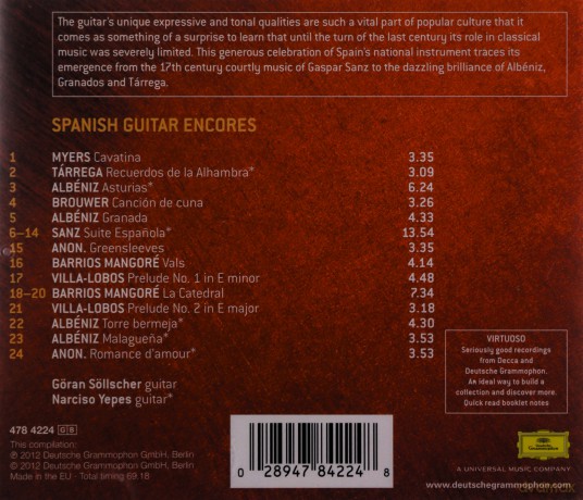 Narciso Yepes: Guitas Encores  [CD]