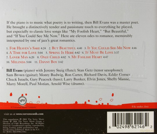 Bill Evans: Bill Evans For Lovers [CD]