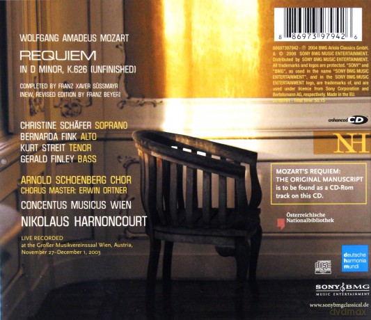 Nikolaus Harnoncourt: Mozart: Requiem [CD]