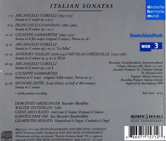Dorothee Oberlinger: Italian Sonatas [CD]