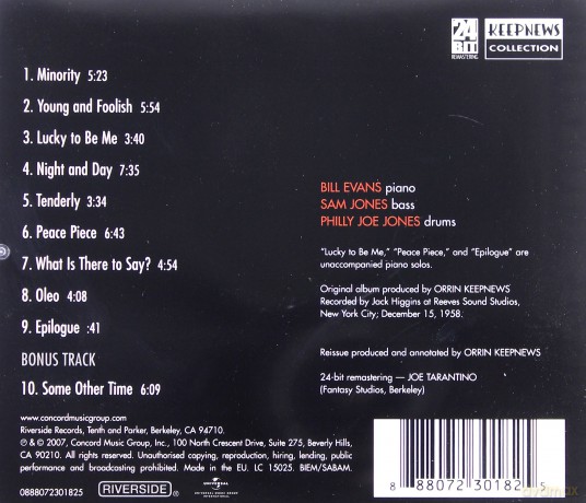 Bill Evans: Everybody Digs Bill Evans [CD]