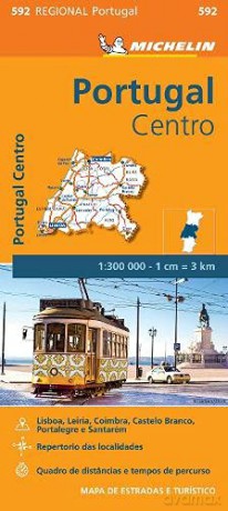 Portugal Centro - Michelin Regional Map 592: Map (Michelin Regional Maps, 592) - Michelin [KSIĄŻKA]