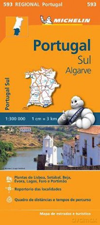 Portugal Sud - Algrave - Michelin Regional Map 593: Map (Michelin Regional Maps, 593) - Michelin [KSIĄŻKA]