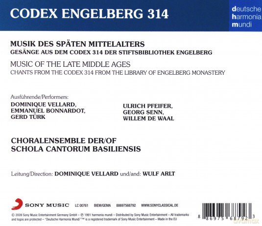 Dominique Vellard: Codex Engelberg 314 [CD]