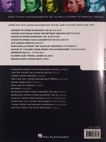 Really Easy Piano: Classical Greats - Wise Publications [KSIĄŻKA]