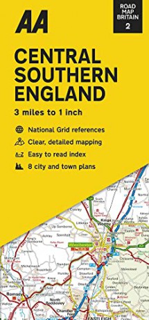 Road Map Central Southern England (AA Road Map Series 2) (AA Road Map Britain) Map - Folded Map, 03 Mar 2022: Streetmap [KSIĄŻKA]