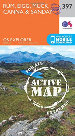 Rum, Eigg, Muck, Canna and Sanday Map | Weatherproof | Ordnance Survey | OS Explorer Active Map 397 | Scotland | Walks | Hiking | Maps | Adventure - Ordnance Survey [KSIĄŻKA]