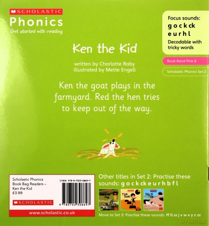 Scholastic Phonics for Little Wandle: Ken the Kid (Set 2). Decodable phonic reader for Ages 4-6. Letters and Sounds Revised - Phase 2 (Phonics Book Bag Readers) - Charlotte Raby [KSIĄŻKA]