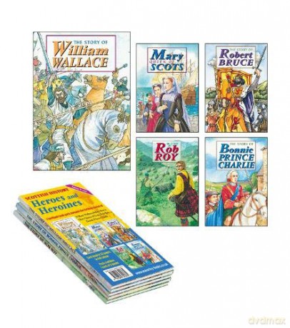 Scottish History - Heroes and Heroines 5 book pack: William Wallace; Robert Bruce; Mary Queen of Scots; Rob Roy; Bonnie Prince Charlie - David Ross [KSIĄŻKA]