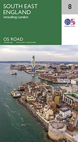 South East England Road Map | London | Ordnance Survey | OS Road Map 8 | Drive England | Scenic Routes | Beaches | Maps | Adventure - Ordnance Survey [KSIĄŻKA]