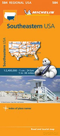 Southeastern USA - Michelin Regional Map 584: Map (Michelin Regional Maps, 584) - Michelin [KSIĄŻKA]