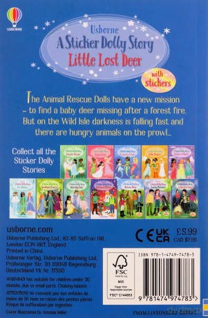 Sticker Dolly Stories: Little Lost Deer (Sticker Dolly Stories, 11): An Animal Rescue Dolls Story - Zanna Davidson [KSIĄŻKA]