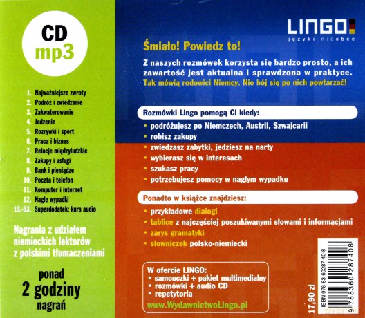 Niemiecki. Rozmówki. Powiedz To! [KSIĄŻKA]+[AUDIOBOOK] [CD]