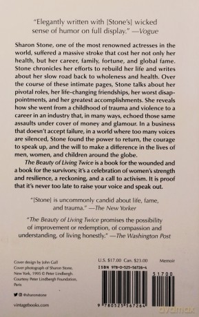 The Beauty of Living Twice - Sharon Stone [KSIĄŻKA]