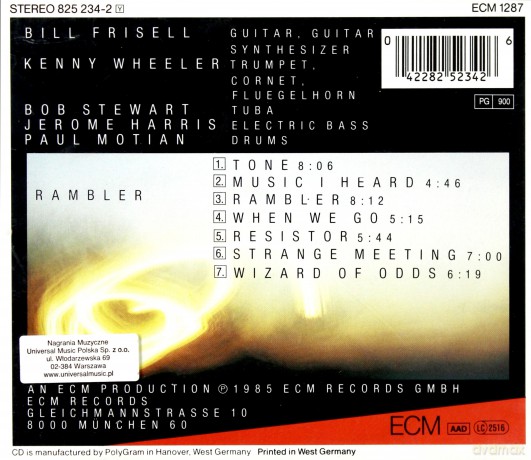 Bill Frisell: Rambler [CD]