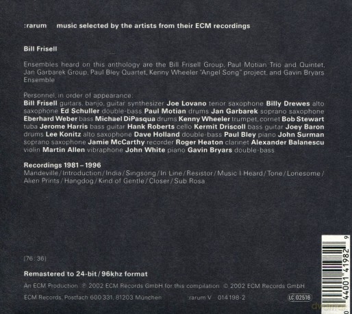 Bill Frisell: Rarum [CD]