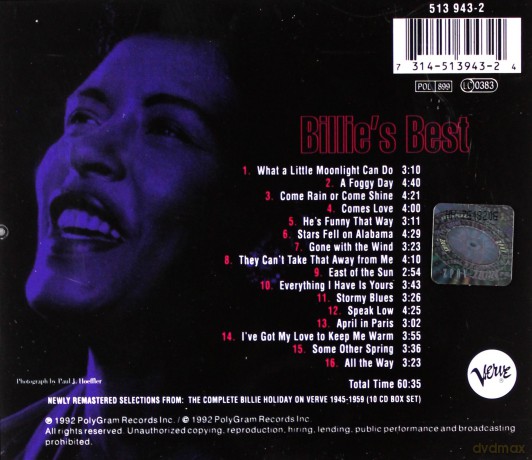Billie Holiday: Billie's Best [CD]