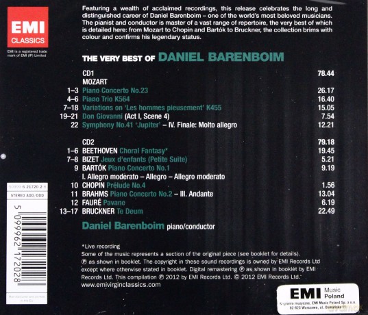 Barenboim: The Very Best Of Baniel Barenboim [2CD]