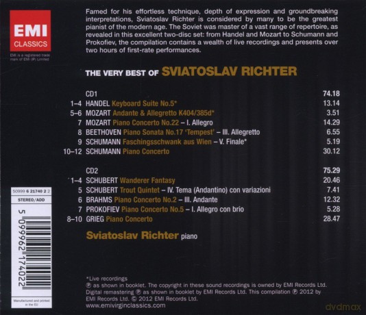 Richter: The Very Best Of Sviatoslav Richter [2CD]
