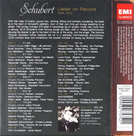 Lieder On Record (1989-2012) - Limited [17CD]