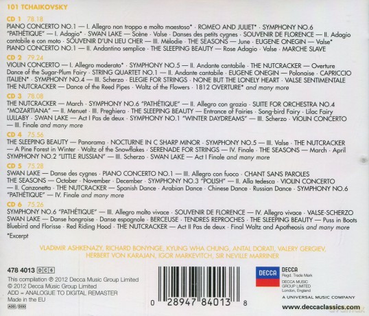 Tchaikovsky 101 [6CD]
