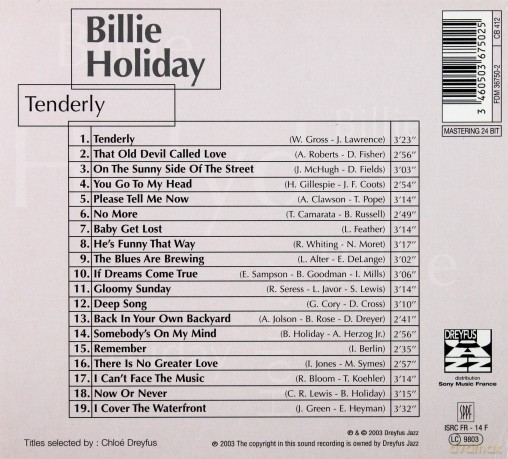 Billie Holiday: Tenderly [CD]