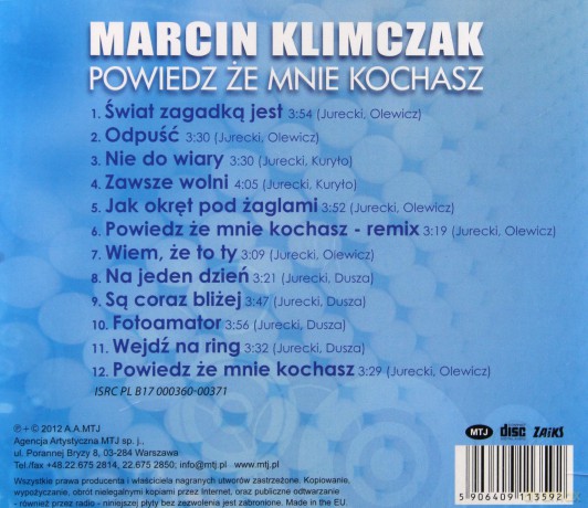 Marcin Klimczak: Powiedz, że mnie kochasz [CD]