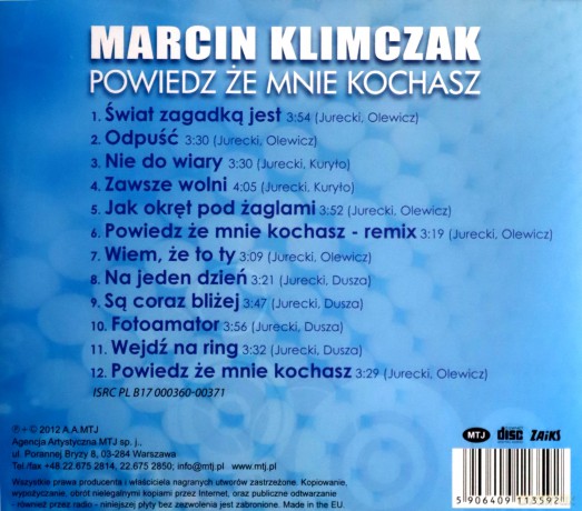 Marcin Klimczak: Powiedz, że mnie kochasz [CD]