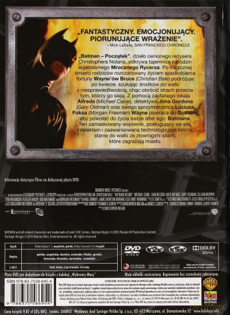 Batman / Batman: Początek / Batman: Mroczny rycerz (Wybrańcy mocy) Pakiet (booklet) [3DVD]