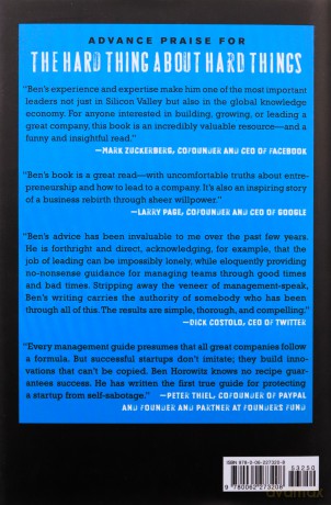 The Hard Thing About Hard Things: Building a Business When There Are No Easy Answers - Ben Horowitz [KSIĄŻKA]