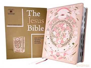 The Jesus Bible Artist Edition, ESV, Leathersoft, Peach Floral, Thumb Indexed: English Standard Version, Leathersoft, Peach Floral, Artist Edition - Bibles - Zondervan [KSIĄŻKA]