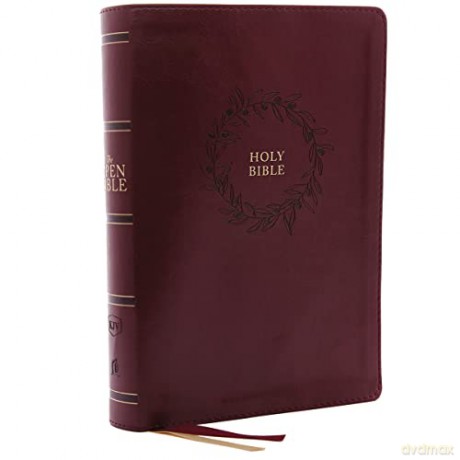 The Kjv, Open Bible, Leathersoft, Burgundy, Red Letter Edition, Comfort Print: Complete Reference System - Thomas Nelson [KSIĄŻKA]