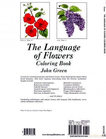 The Language of Flowers Coloring Book (Dover Nature Coloring Book) - John Green [KSIĄŻKA]