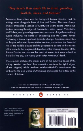 The Later Roman Empire: (a.D. 354-378) (Penguin Classics) - Ammianus Marcellinus [KSIĄŻKA]