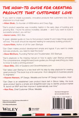 The Lean Product Playbook - How to Innovate with Minimum Viable Products and Rapid Customer Feedback - Dan Olsen [KSIĄŻKA]