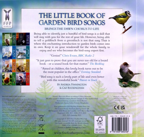 The Little Book of Garden Bird Songs (Sound Book) - Andrea Pinnington [KSIĄŻKA]