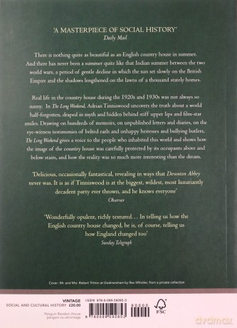 The Long Weekend: Life in the English Country House Between the Wars - Adrian Tinniswood [KSIĄŻKA]
