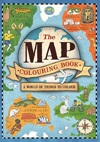 The Map Colouring Book: A World of Things to Colour - Natalie Hughes [KSIĄŻKA]