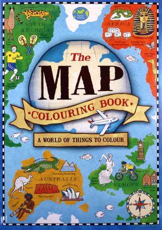 The Map Colouring Book: A World of Things to Colour - Natalie Hughes [KSIĄŻKA]