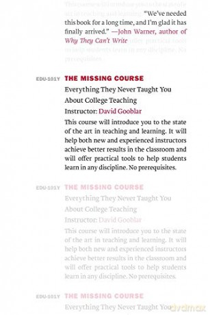 The Missing Course: Everything They Never Taught You about College Teaching - David Gooblar [KSIĄŻKA]