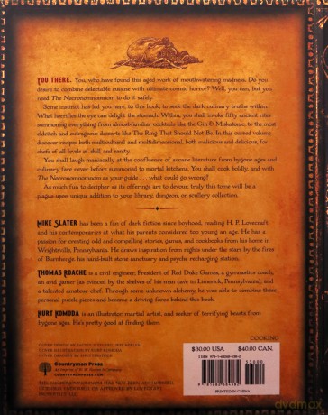 The Necronomnomnom: Recipes and Rites from the Lore of H. P. Lovecraft - Mike Slater [KSIĄŻKA]