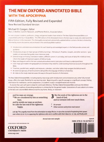 The New Oxford Annotated Bible with Apocrypha: New Revised Standard Version - Michael Coogan [KSIĄŻKA]
