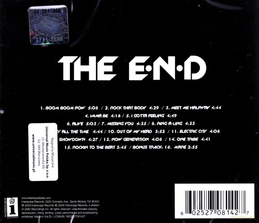 Black Eyed Peas: E.N.D.,The (The Energy Never Dies) [CD]