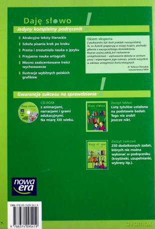 Daję Słowo Kl. 6 Zeszyt Lektur Do Języka Polskiego [KSIĄŻKA]