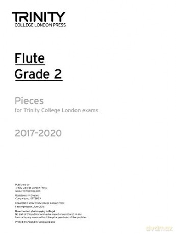 Trinity College London: Flute Exam Pieces Grade 2 2017 to 2020 (part only) - Trinity College London [KSIĄŻKA]