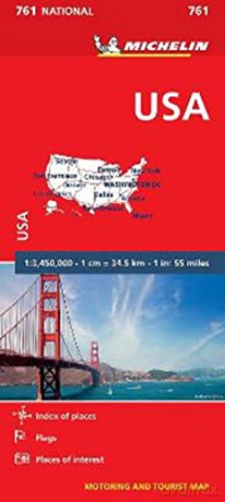 USA - Michelin National Map 761: Map (Michelin National Maps, 761) - Michelin [KSIĄŻKA]