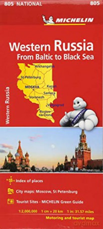 Western Russia - Michelin National Map 805: Map (Michelin National Maps, 805) - Michelin [KSIĄŻKA]