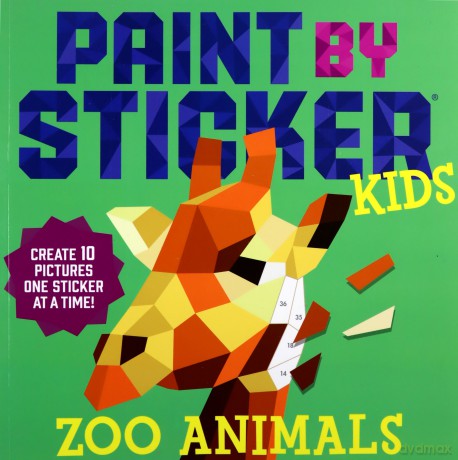 Workman Publishing Paint by Sticker Kids: Zoo Animals: Create 10 Pictures One Sticker at a Time! [KSIĄŻKA]
