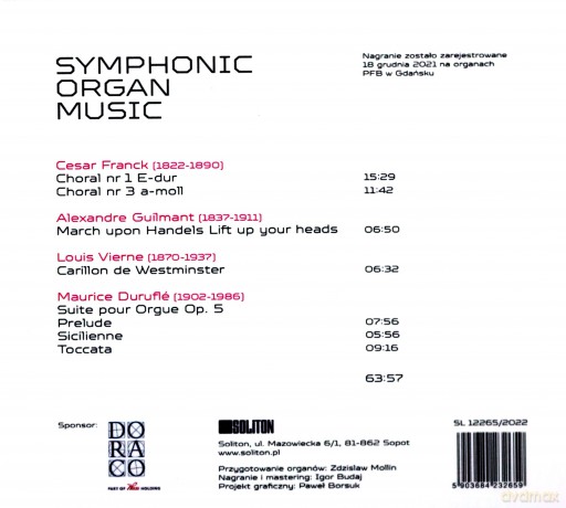 Roman Perucki: Symphonic Organ Music [CD]