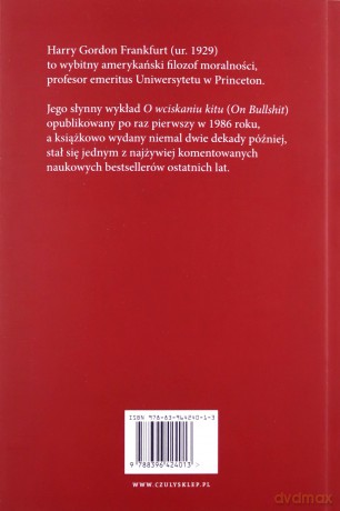 O wciskaniu kitu (On Bullshit) - Harry Gordon Frankfurt [KSIĄŻKA]